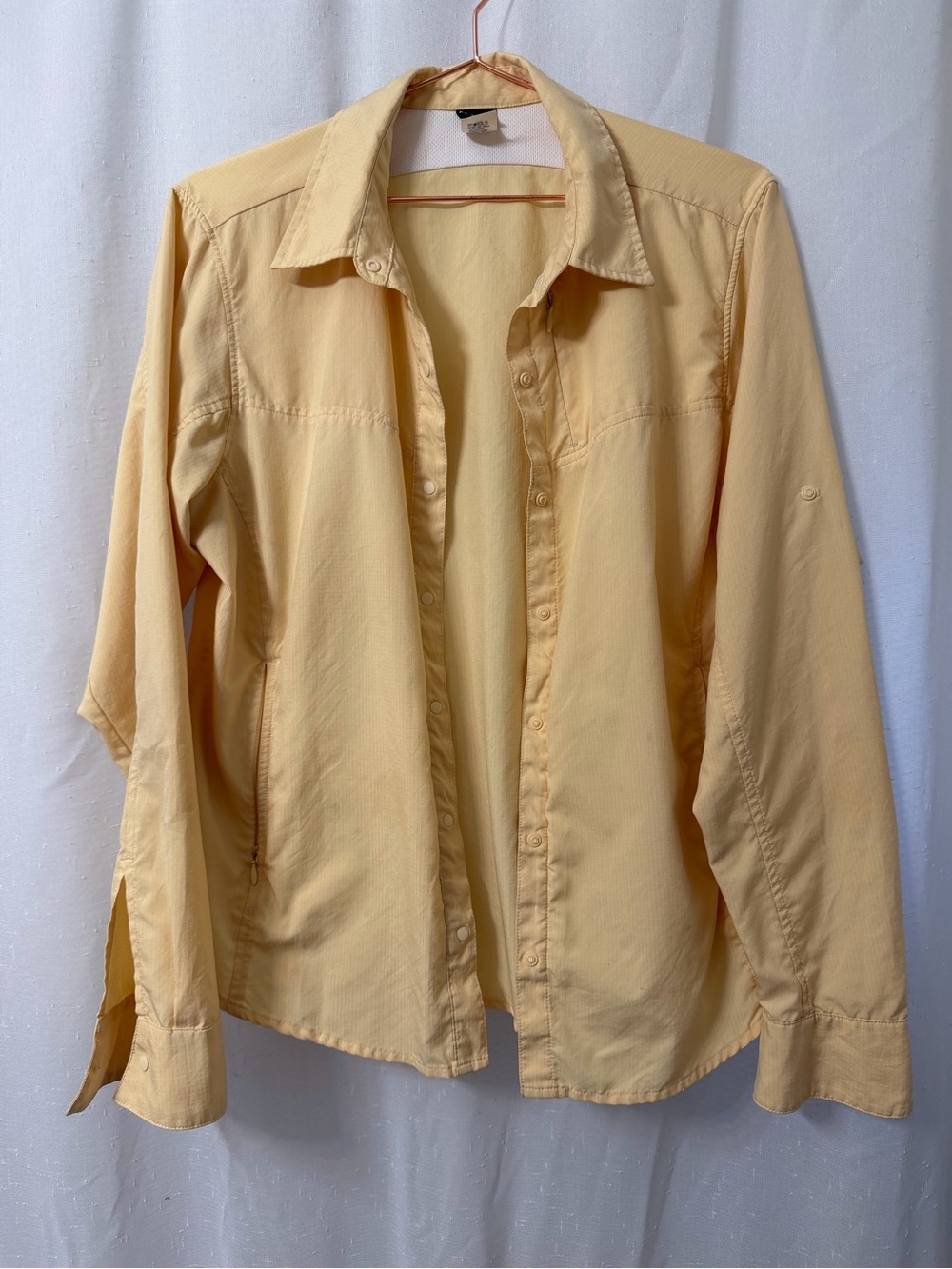 Patagonia Light Yellow Button-Down Shirt - Size 14